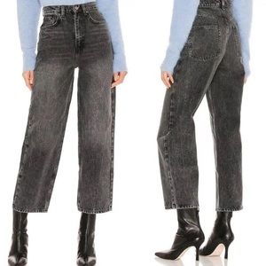 Free People Black faded wash denim jeans size 26